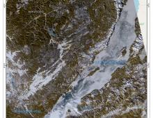 Гидрологическая обстановка на Байкале по спутниковым данным за 29 января-1 февраля 2024 г.