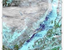 Гидрологическая обстановка на озере Байкал по спутниковым данным за 25-27 февраля 2024 г.